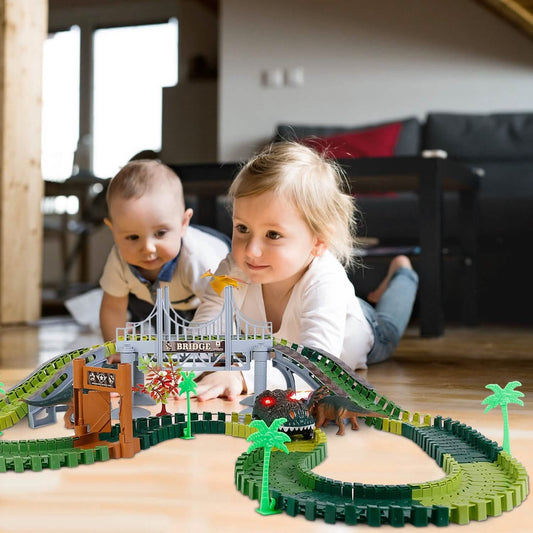 175-Piece: Dinosaur Race Track Set