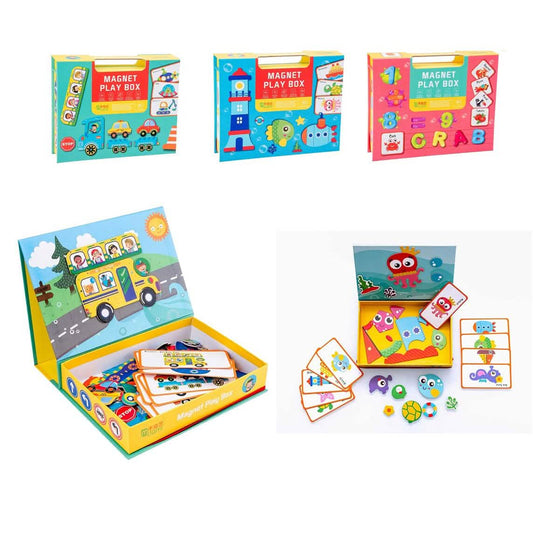 3-Pack: Children's Magnetic Puzzle Early Education Educational Toys