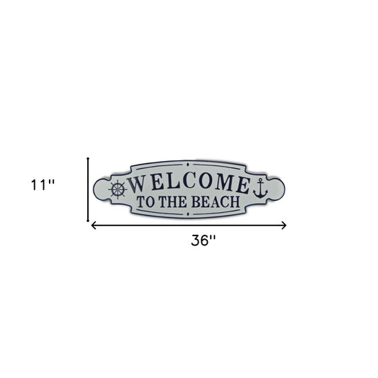 Welcome to the Beach Metal Wall Plate