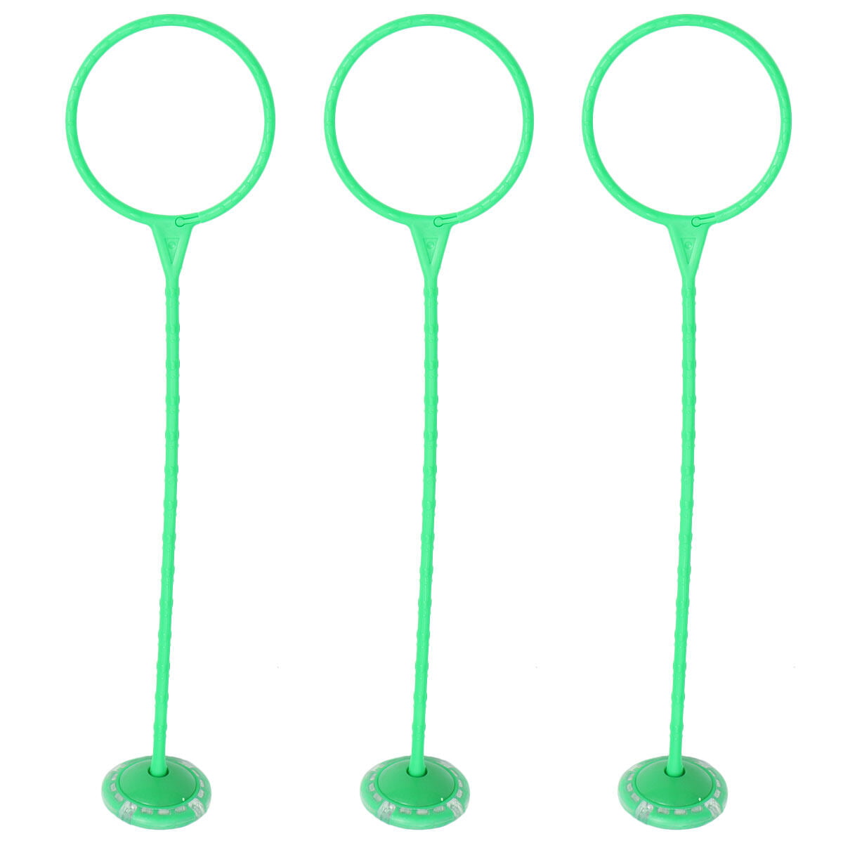 3pcs Flash Kids One-legged Jumping Ball Funny Luminous Fitness Dancing Ball Toy Bouncy Balls for Boys Girls Students (Green)