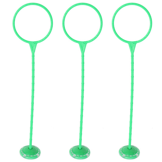 3pcs Flash Kids One-legged Jumping Ball Funny Luminous Fitness Dancing Ball Toy Bouncy Balls for Boys Girls Students (Green)