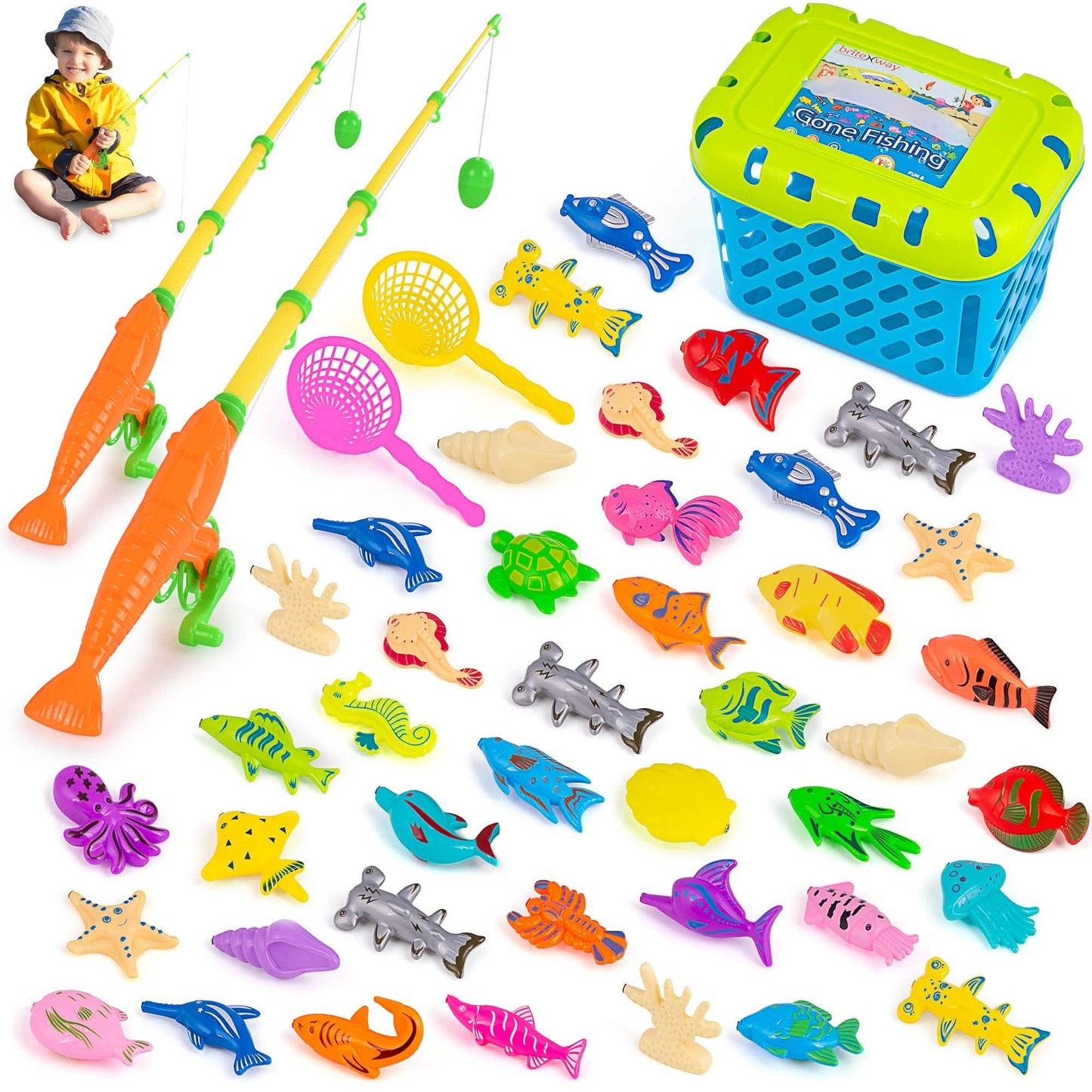 47-Pieces: Britenway Magnetic Fishing Game